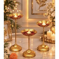 gold finish taj set Diya
