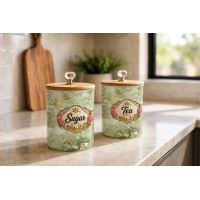 Green Iron Kitchen Box Set of 2