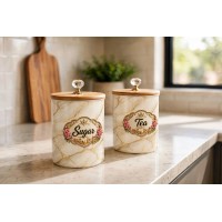 White Iron Kitchen Box Set of 2